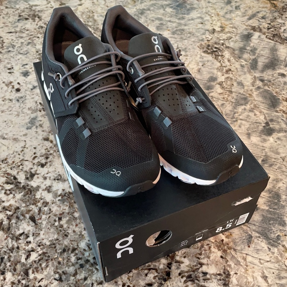 Black and White Cloud Sneakers